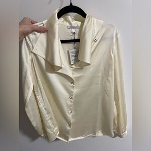 ATOIR ivory silk blouse
